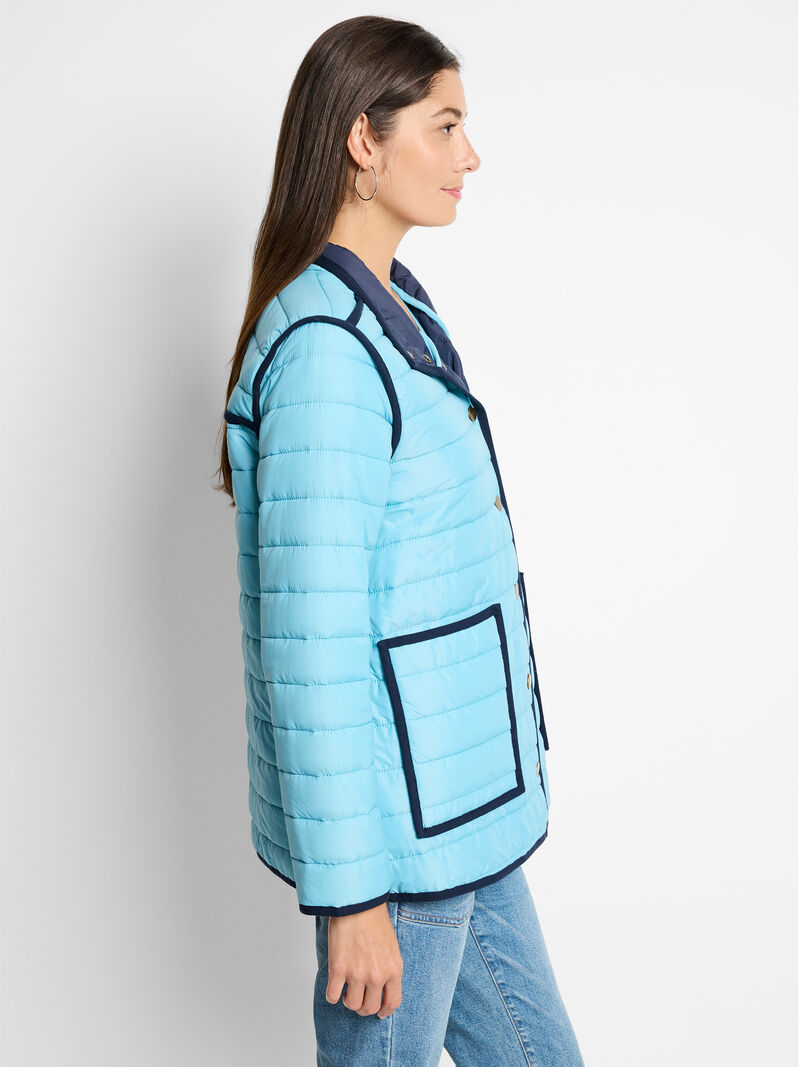 Woman Wears Allovette Reversible Puffer Jacket image number 3