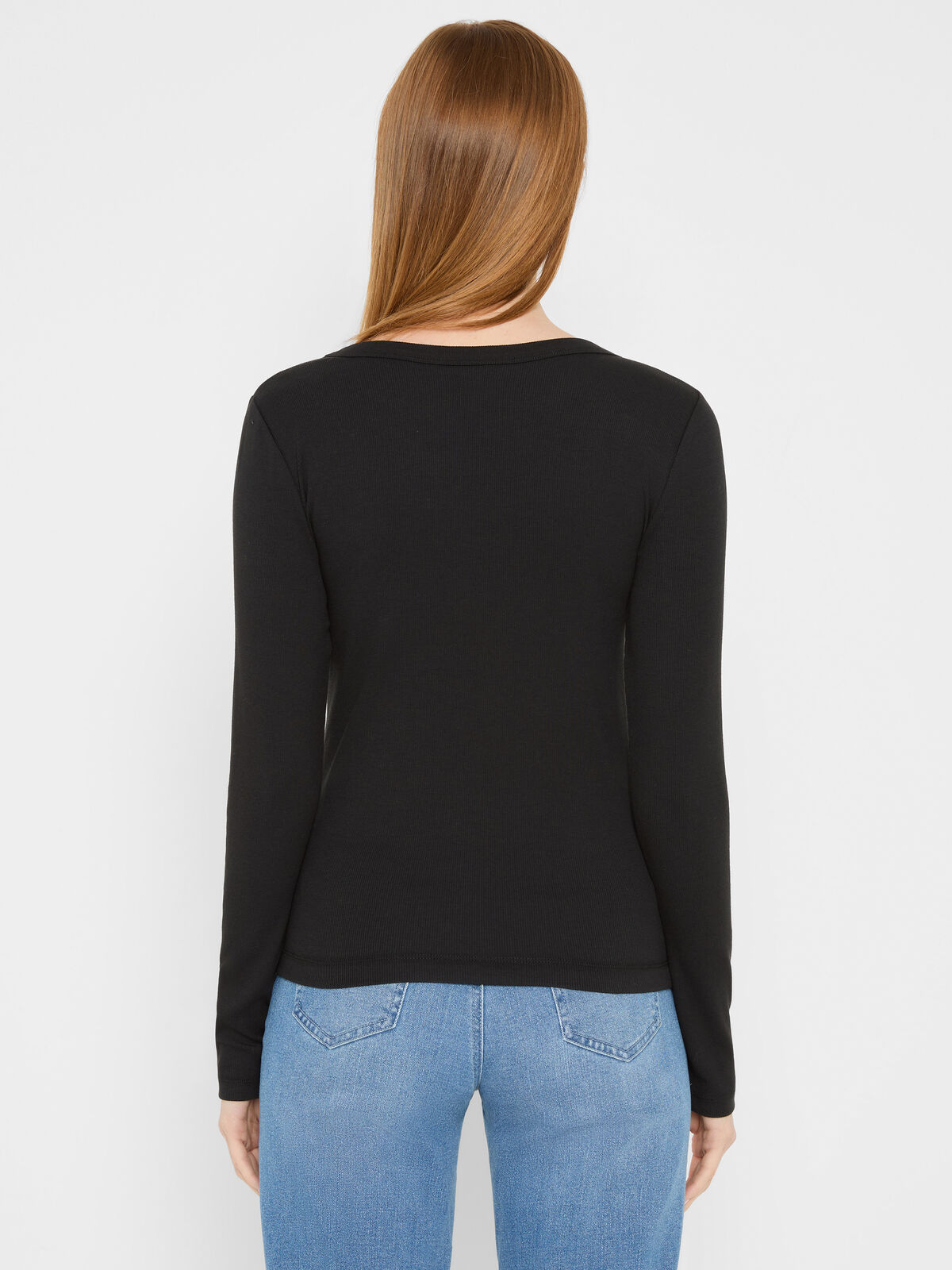 Perfect Knit Rib Long Sleeve Crew Tee