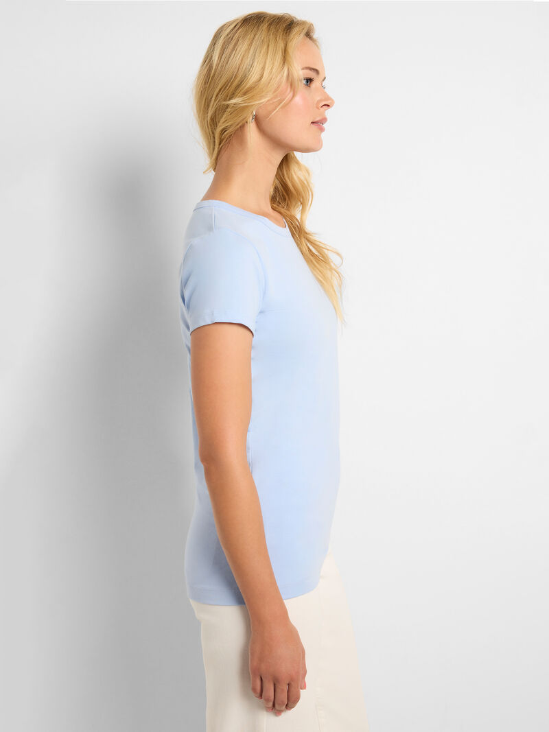 Woman Wears Perfect Knit Crew Neck T-Shirt image number 2