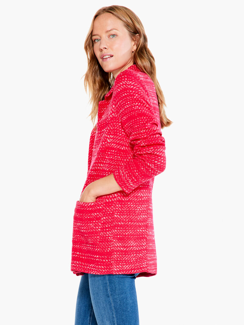 Woman Wears Punch It Up Knit Blazer image number 1