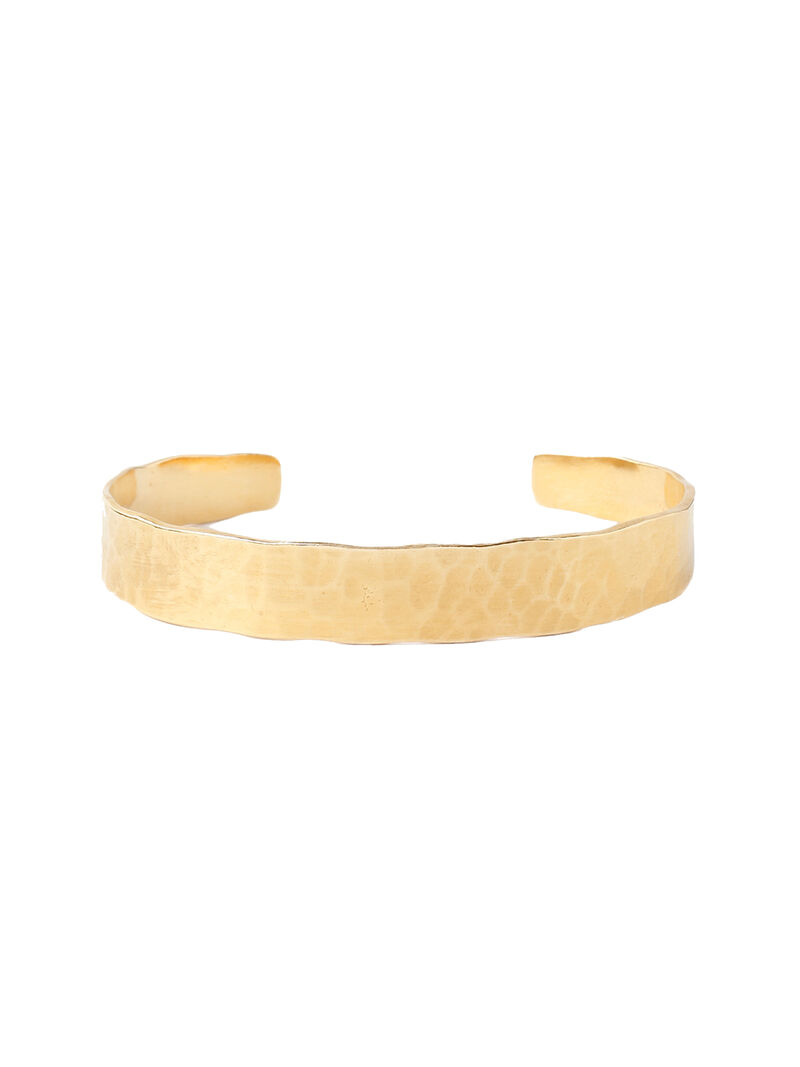 Woman Wears Chan Luu - Yellow Gold Hammered Cuff image number 0