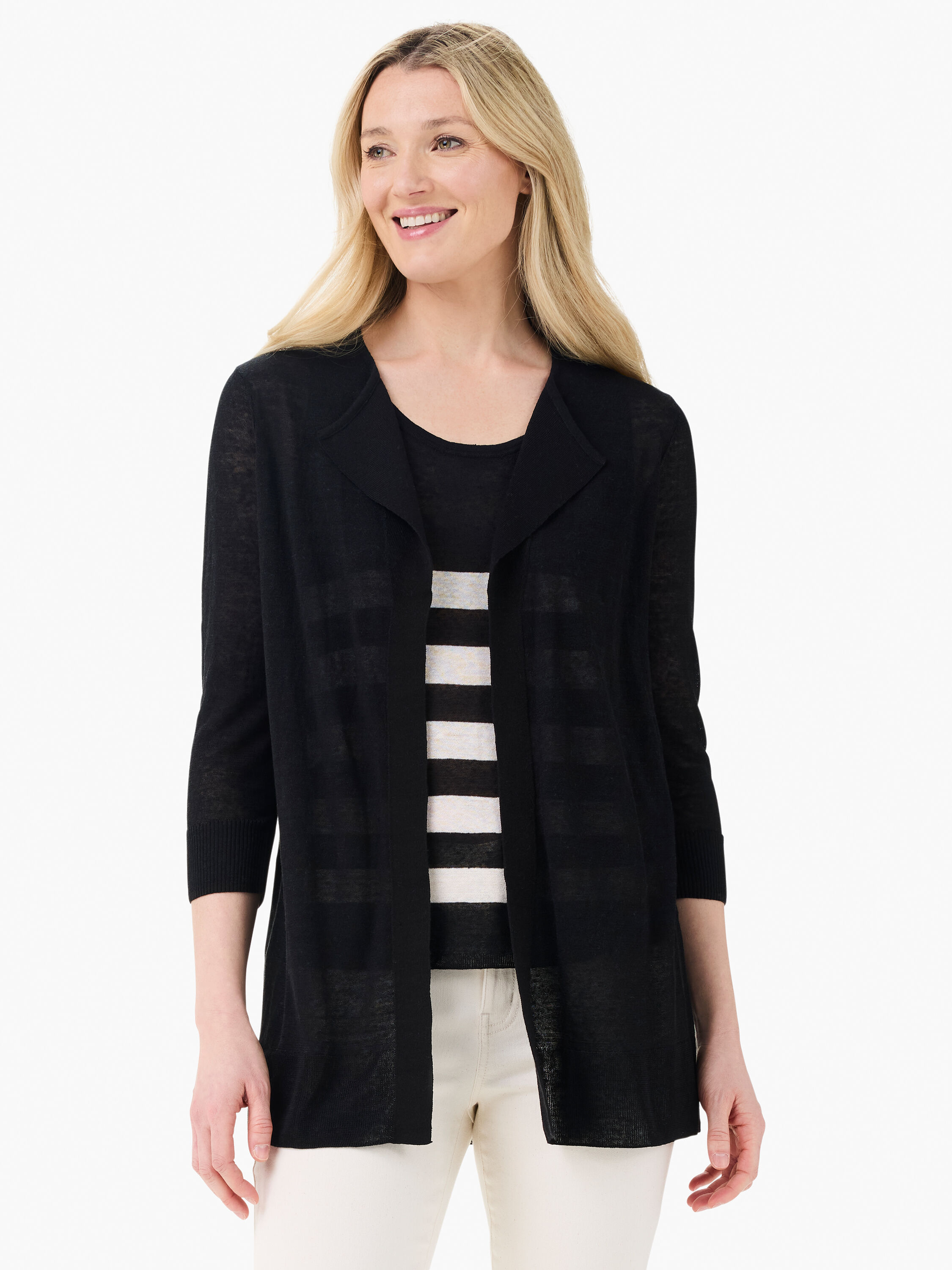 Black flyaway cardigan store