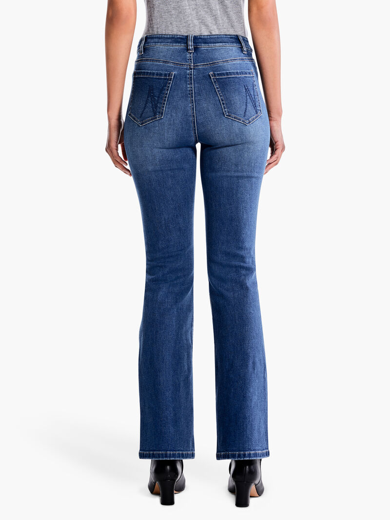 Woman Wears NZ Denim 31" High Rise Boot Cut Jeans image number 3