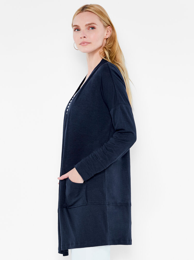 Woman Wears NZT Long Sleeve Pocket Cardigan image number 1