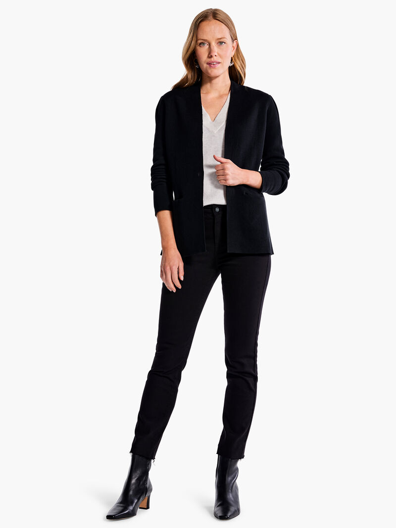 Woman Wears Femme Sleeve Knit Jacket image number 3