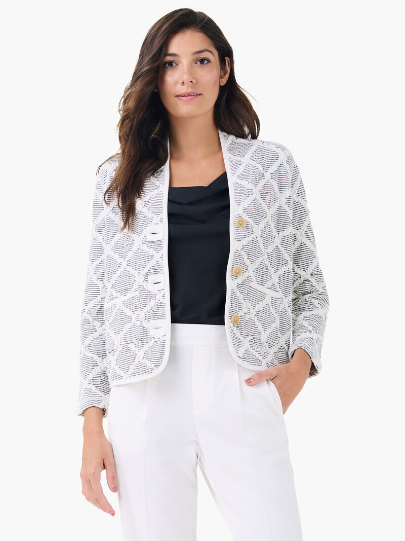 Woman Wears Day + Night Reversible Knit Jacket image number 0