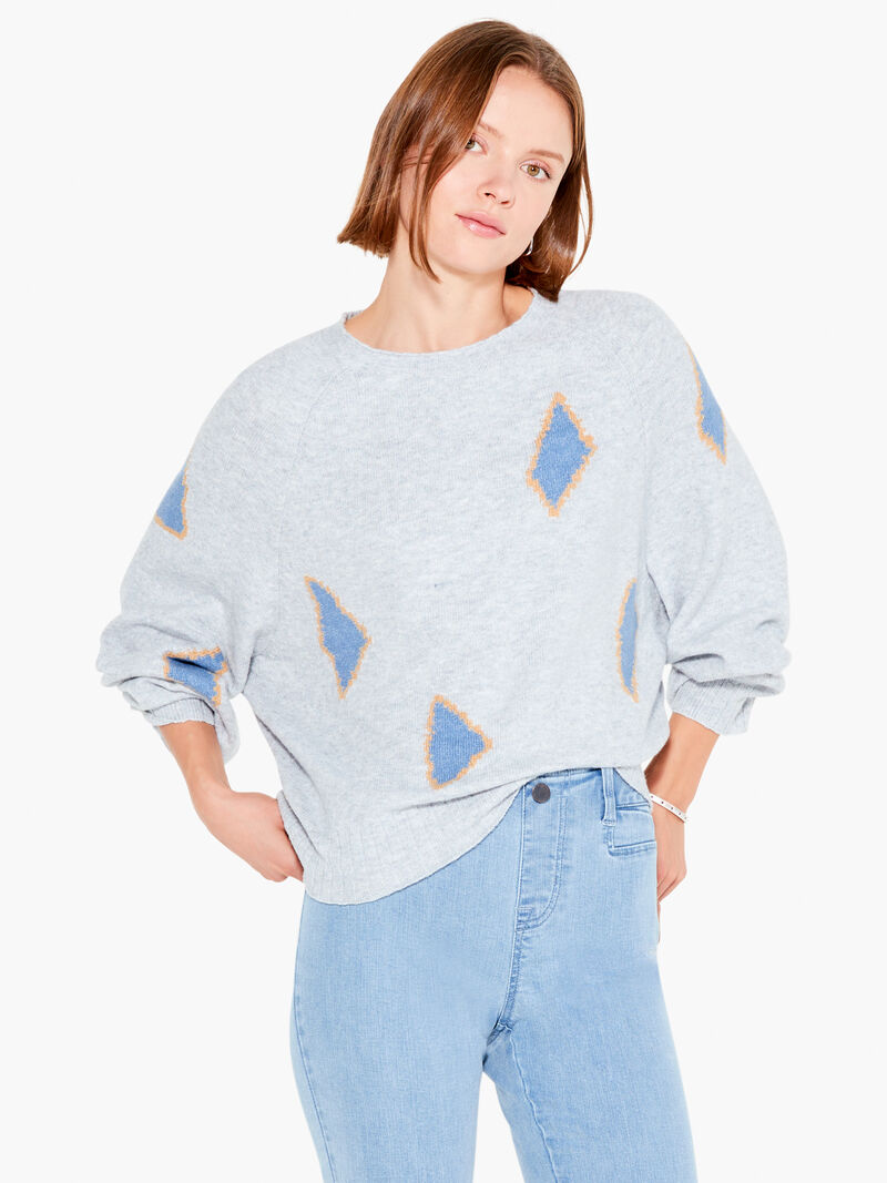 Woman Wears Cozy Up Geo Sweater image number 0