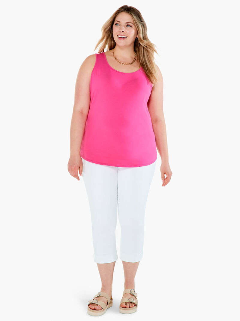 Woman Wears Shirt Tail Perfect Tank image number 3