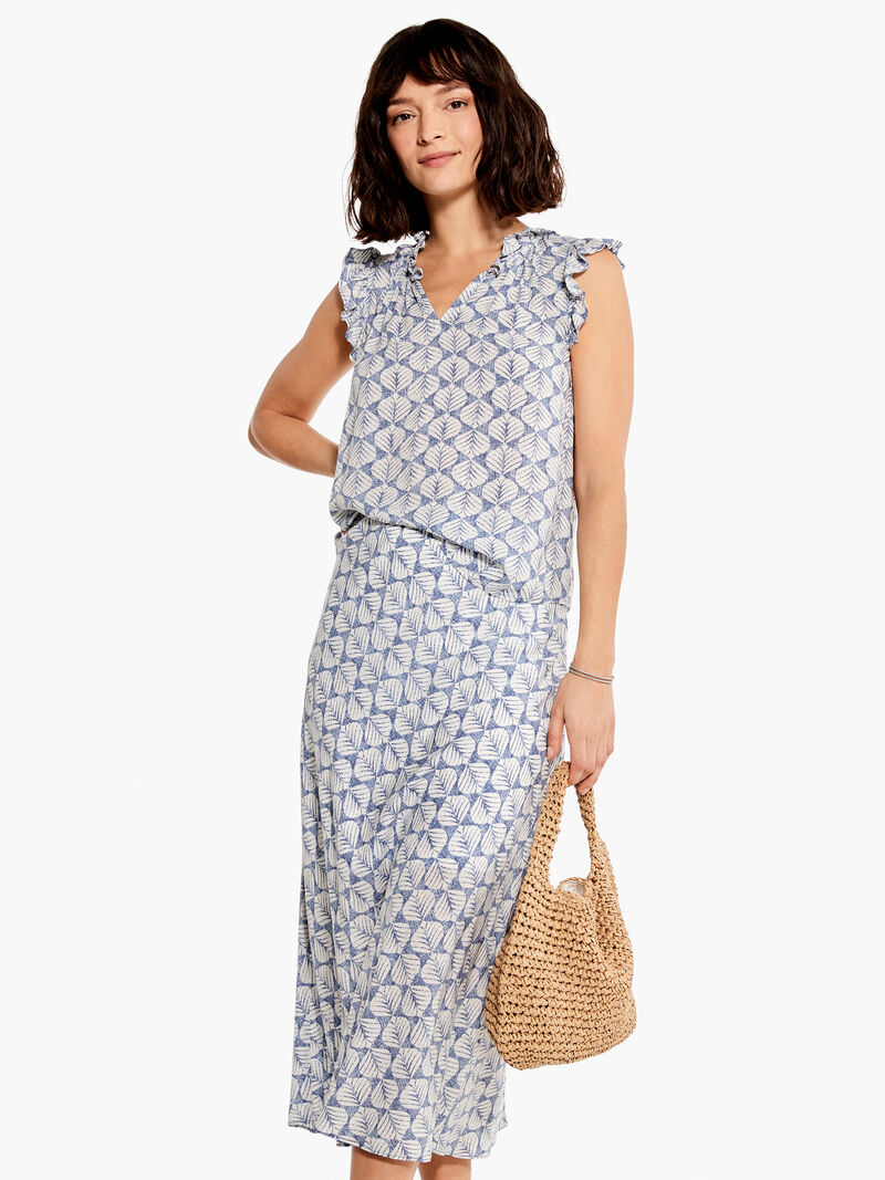 Woman Wears Lilipad Blues Tank image number 1