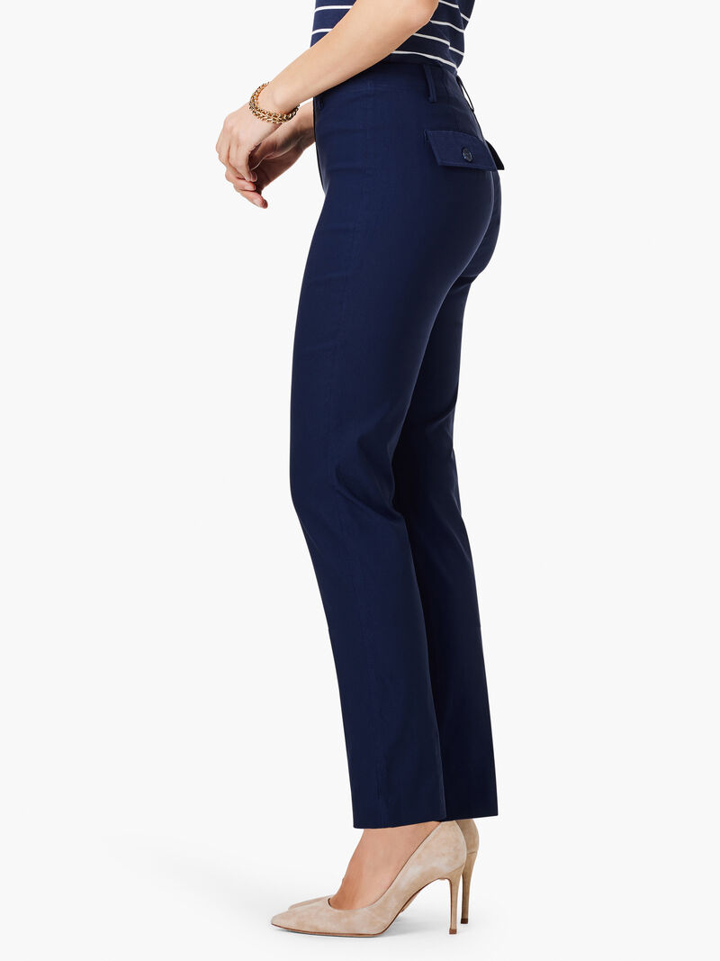 Woman Wears 28" Polished Wonderstretch Straight Pocket Pant image number 1