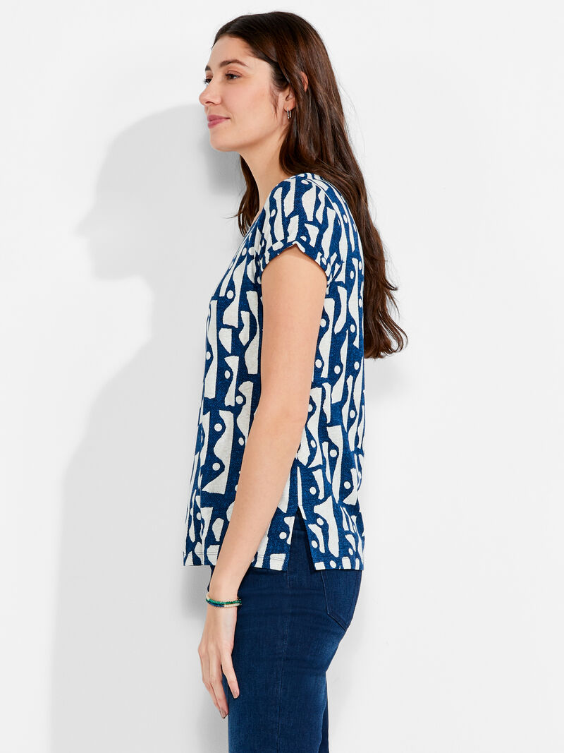 Woman Wears NZT High Seas Short Sleeve V Tee image number 1