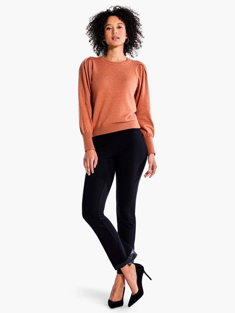 Woman Wears Femme Sleeve Sweater image number 4