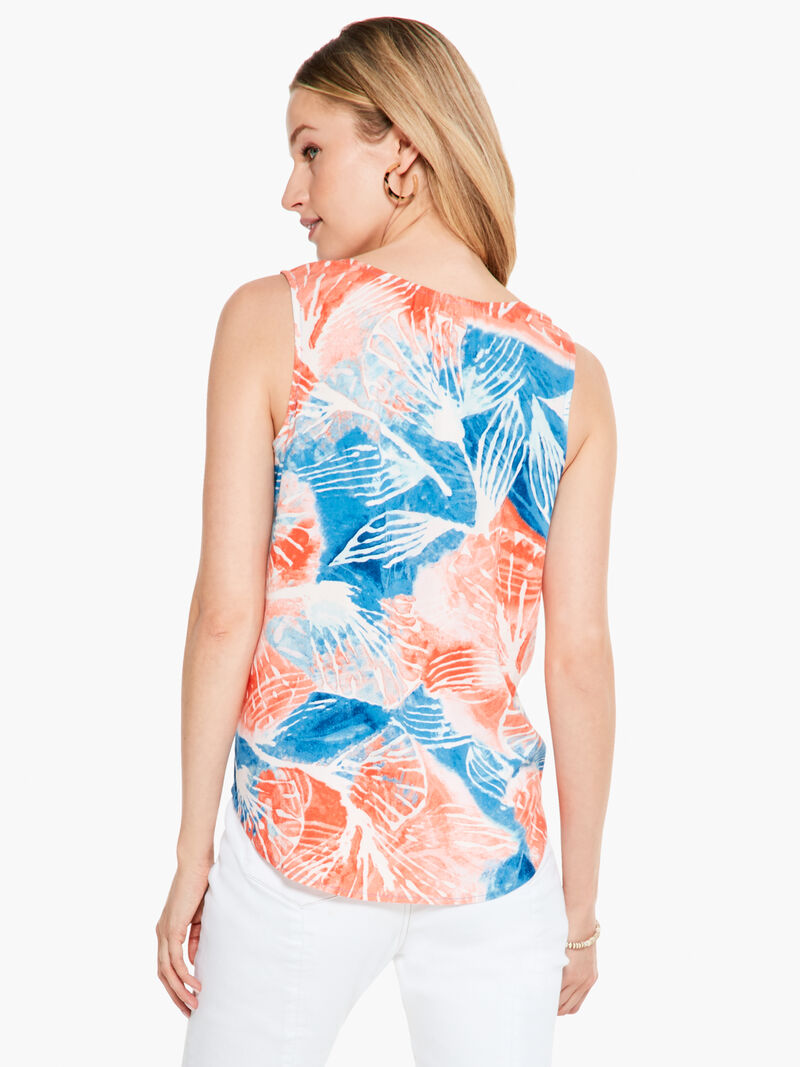 Woman Wears Watercolor Blooms Tank image number 2