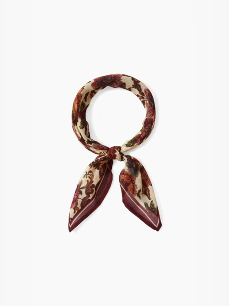 Woman Wears Chan Luu Floral Printed Bandana image number 0