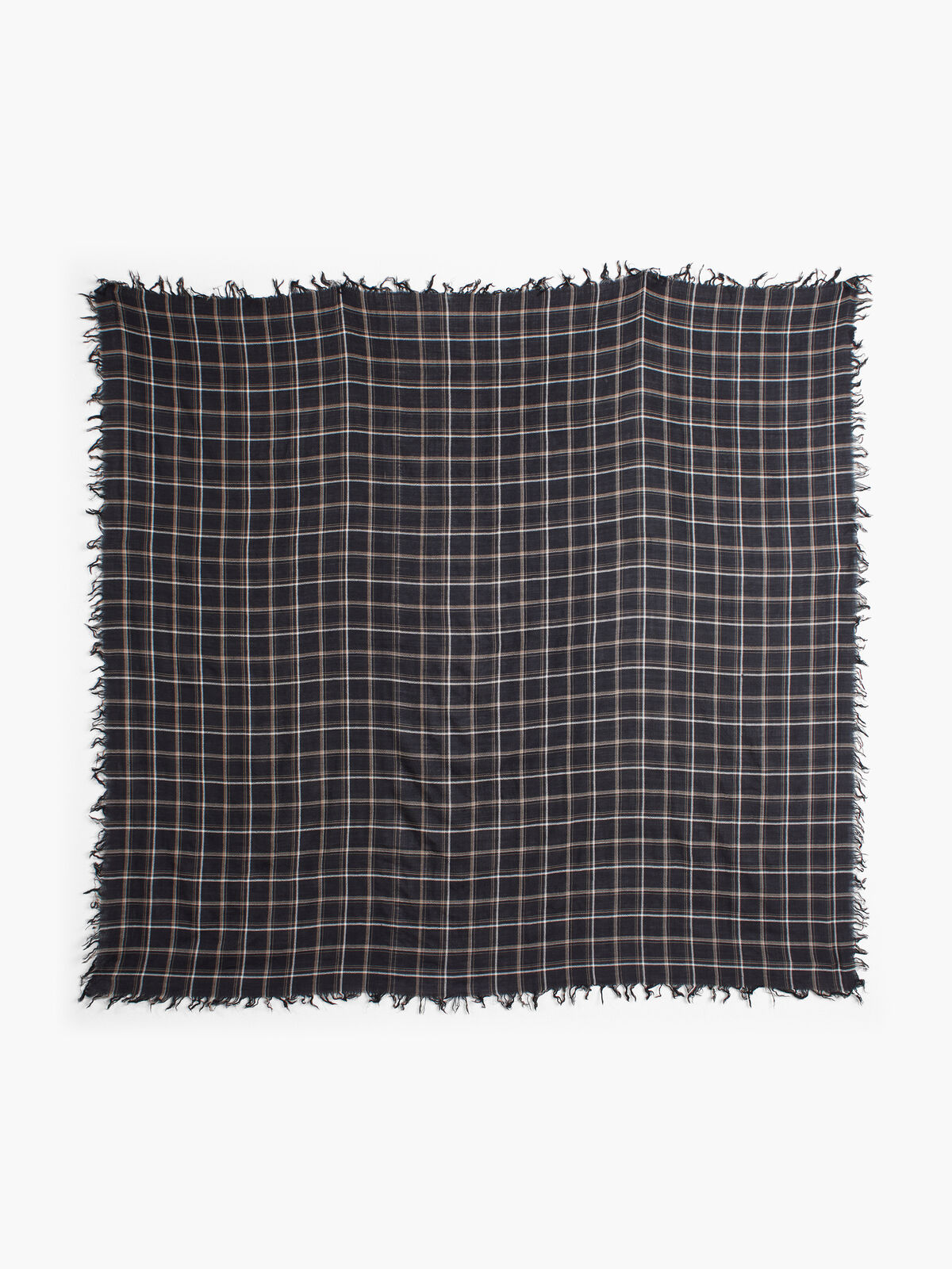 Chan Luu Plaid Long Scarf