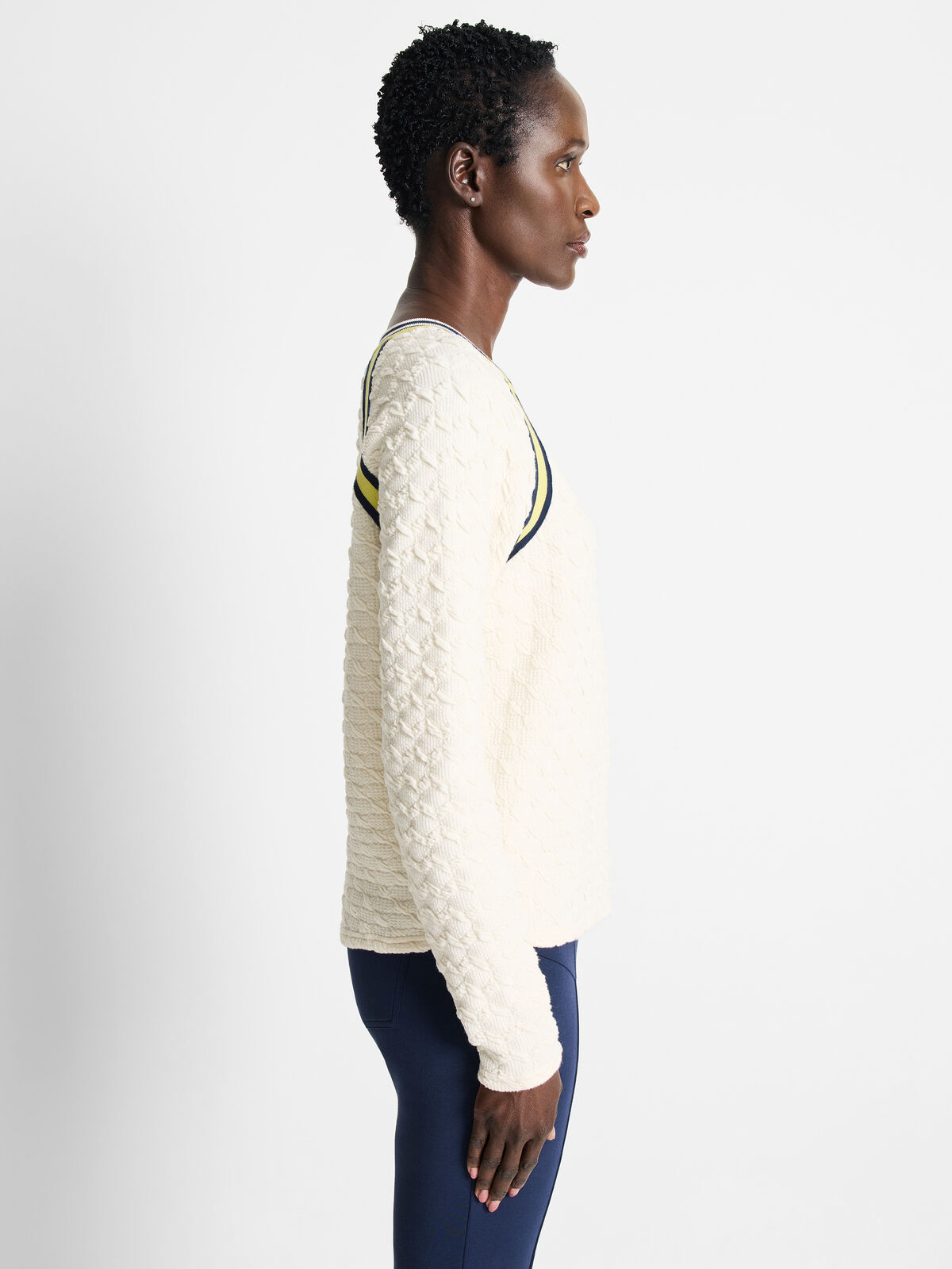 Tipped Texture Pullover Sweater