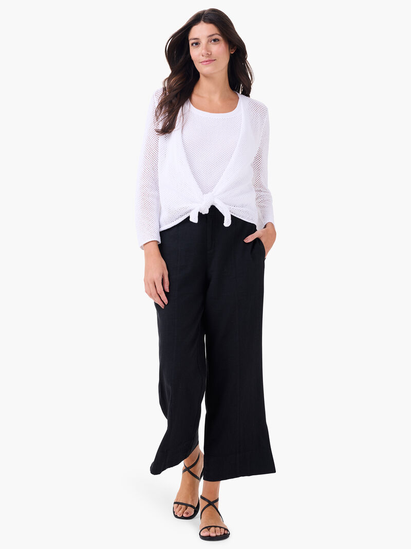 Woman Wears Mesh 4-Way Cardigan image number 1