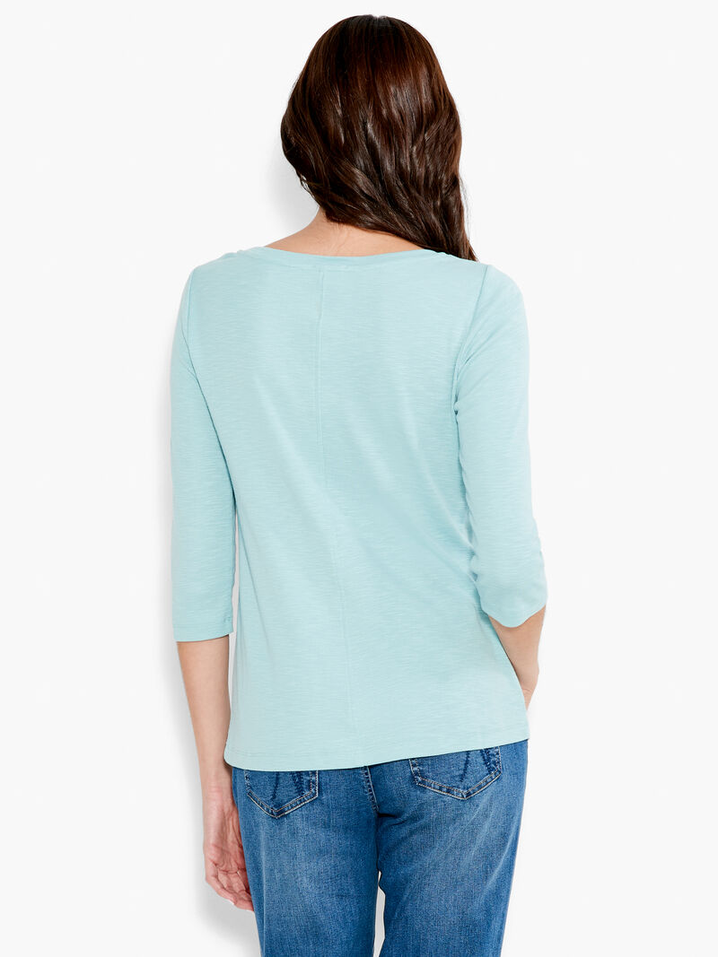 Woman Wears NZT 3/4 Sleeve Boat Tee image number 2
