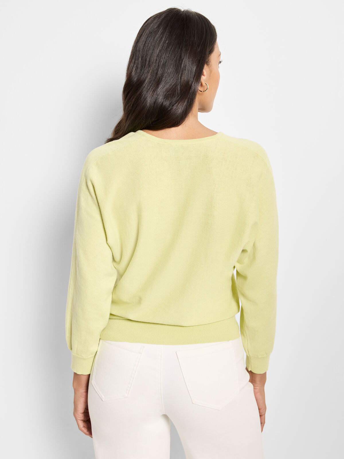 Easy V-Neck Pure Cotton Sweater