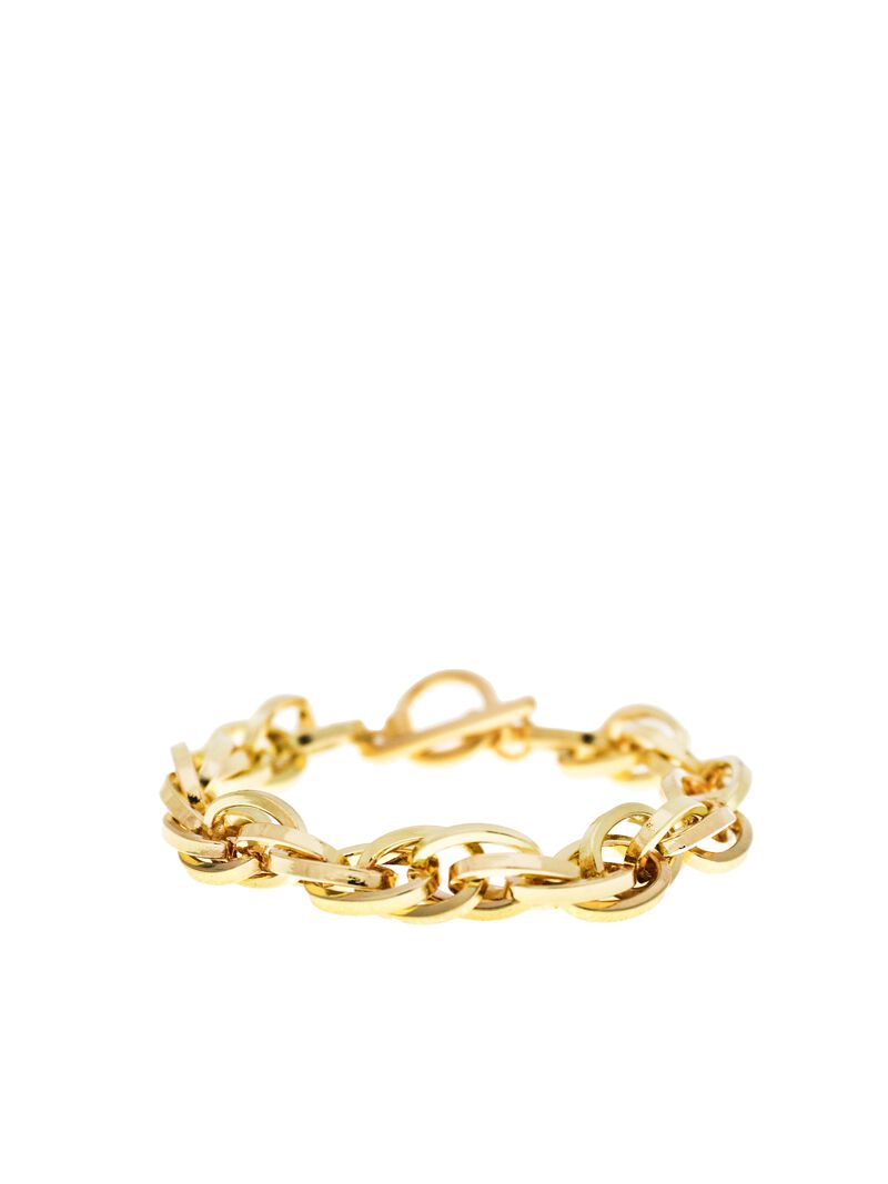 Woman Wears Marlyn Schiff Twisted Oval Link Toggle Bracelet image number 0