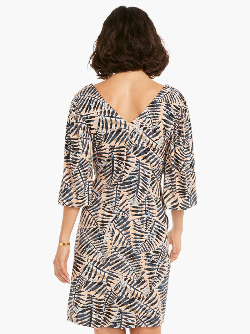 Woman Wears Flowing Ferns Dress image number 3