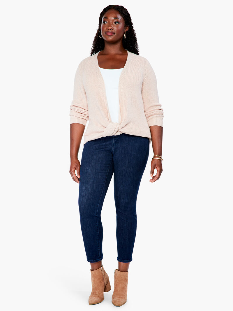 Woman Wears Shaker Knit 4-Way Cardigan image number 3