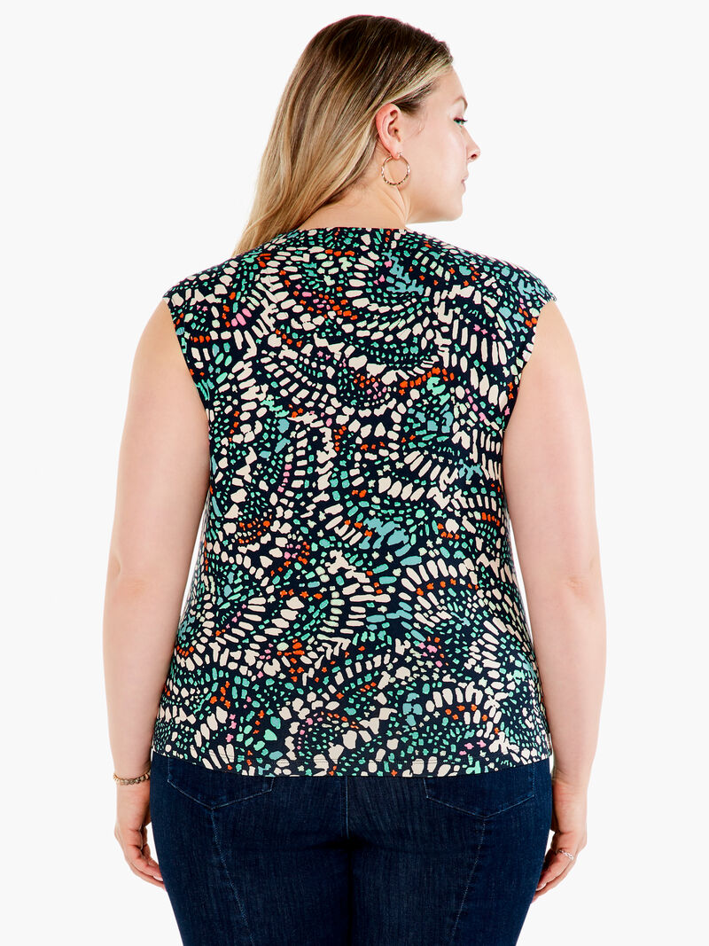 Woman Wears Mosaic Dots Top image number 2