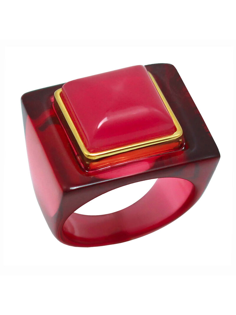 Woman Wears Lucas Jack - Square Block Ring image number 0