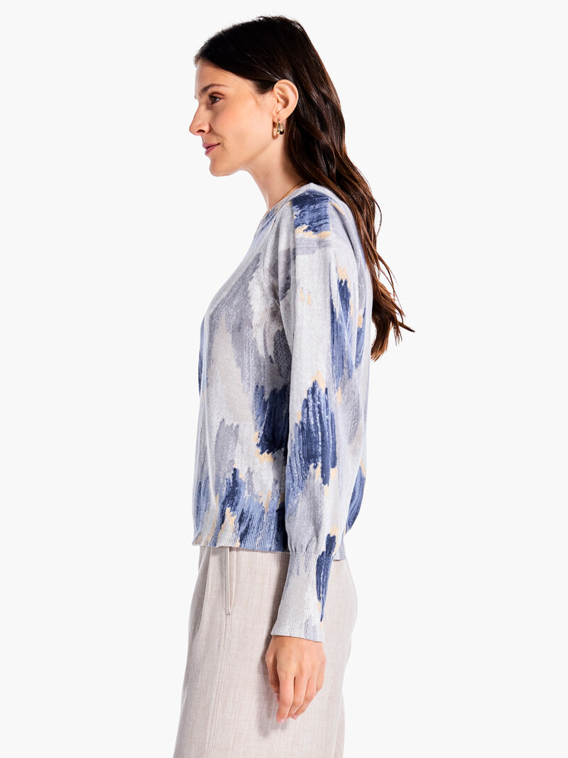 Woman Wears Misty Ikat Sweater image number 2