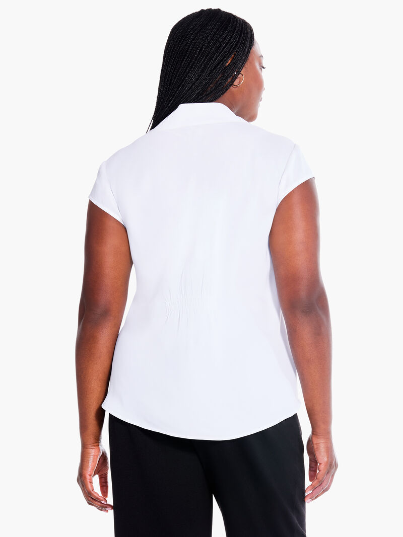 Woman Wears Cap Sleeve Day To Night Top image number 2