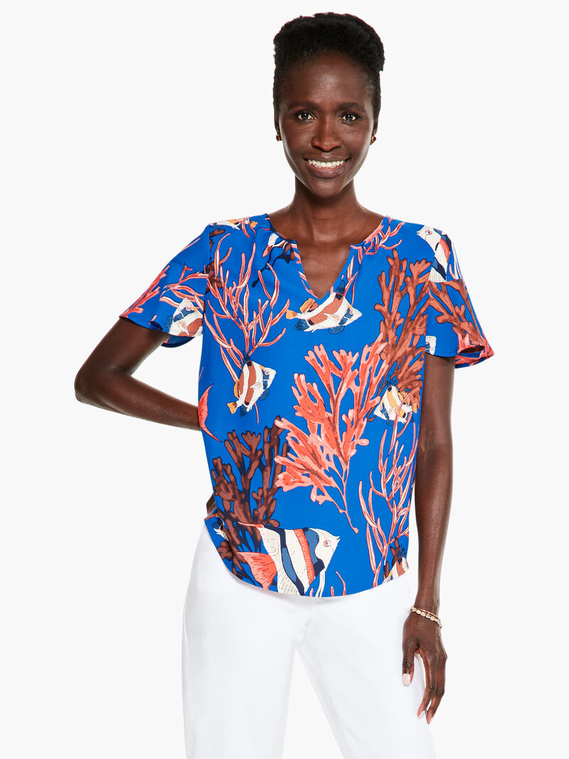 Woman Wears Angel Reef Top image number 0