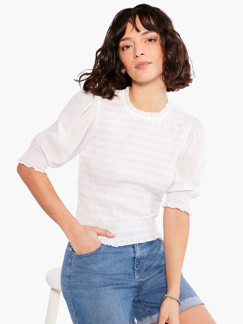 Cotton Lawn Smocked Top