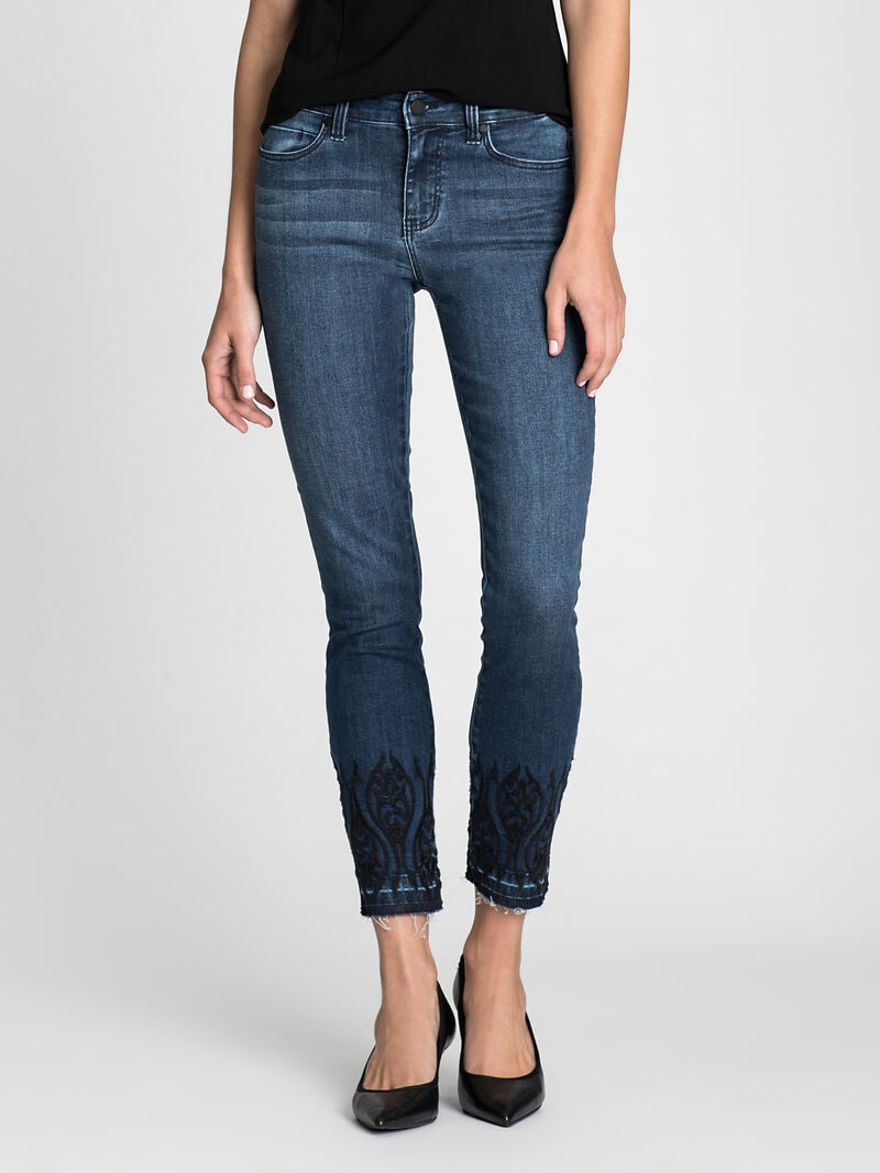Woman Wears Abby Ankle Embroidered 27' image number 1