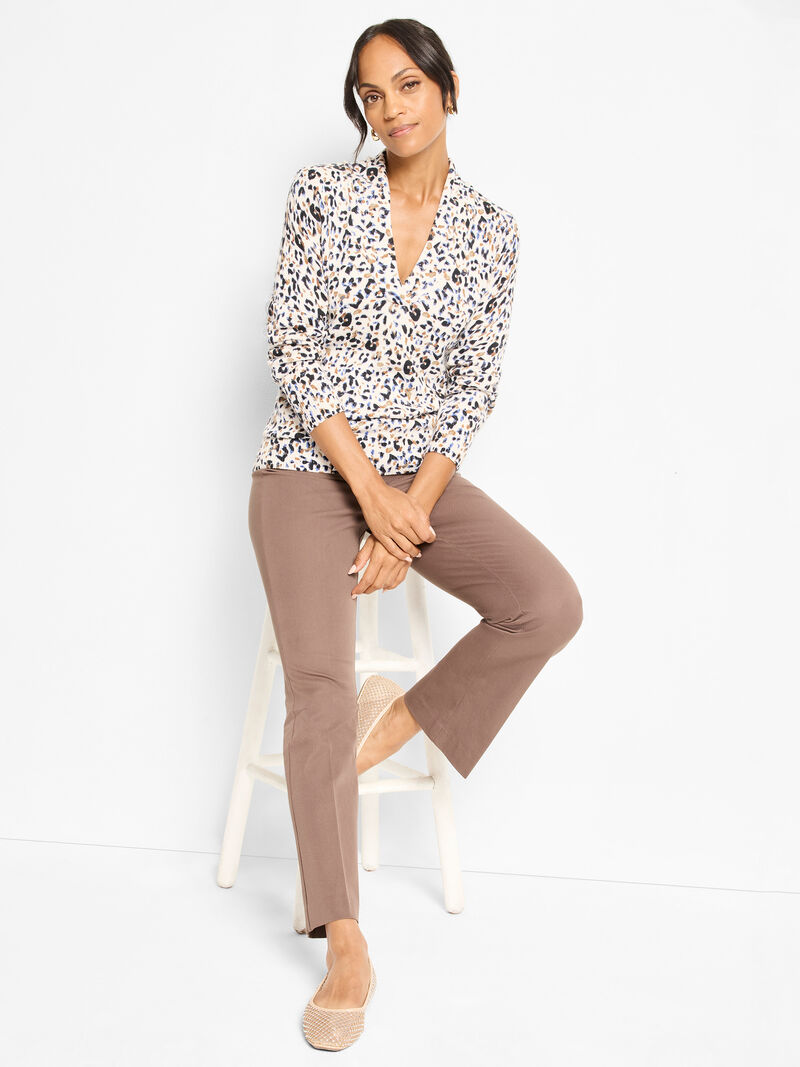 Woman Wears Femme Cheetah Sweater image number 1