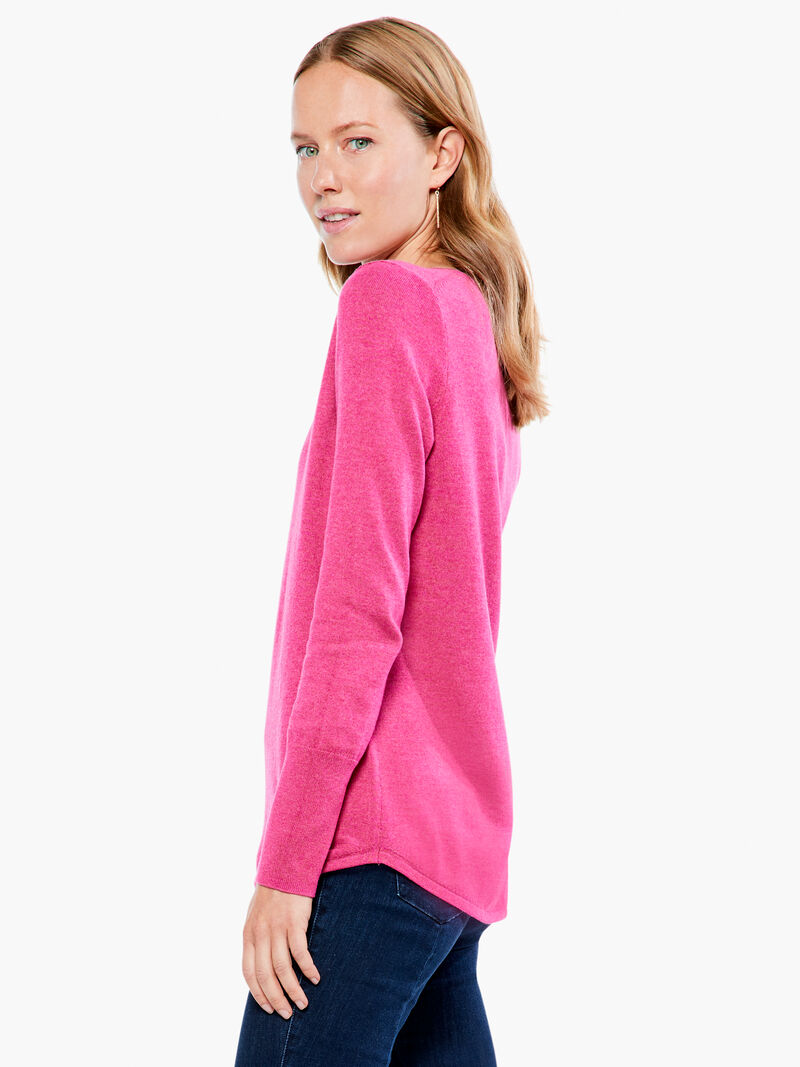 Woman Wears Vital V Neck Sweater image number 1