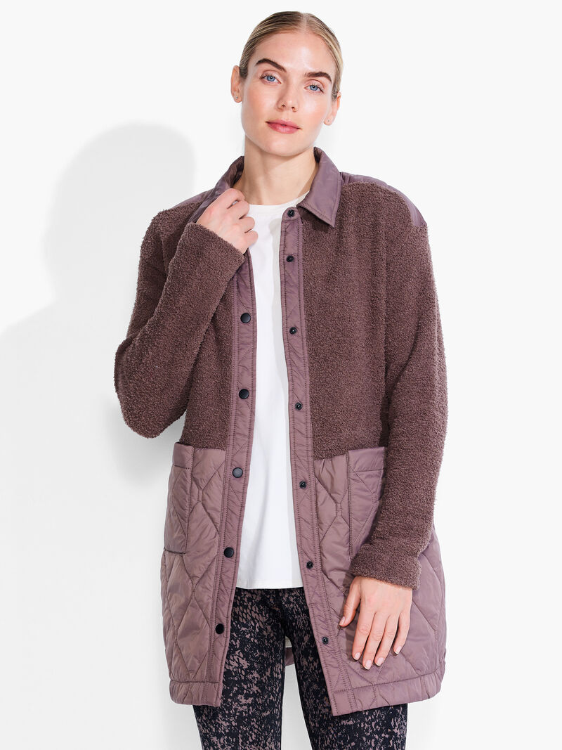 Quilted Mix Media Coat