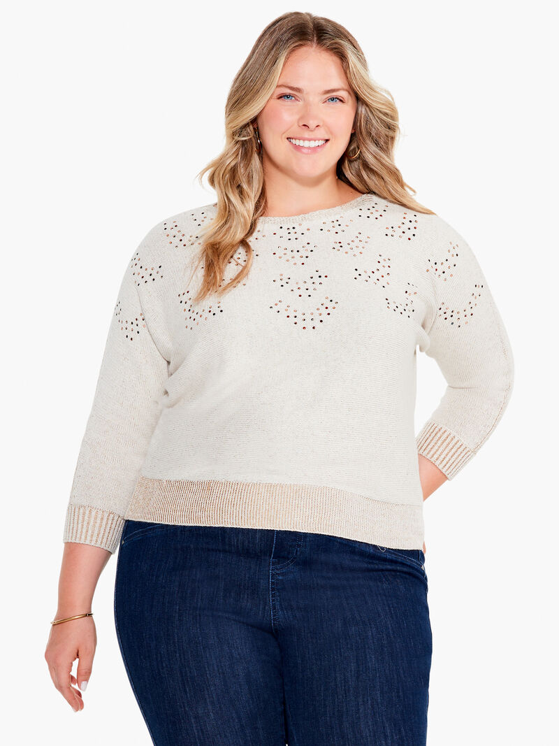 Woman Wears Constellation Sweater image number 0
