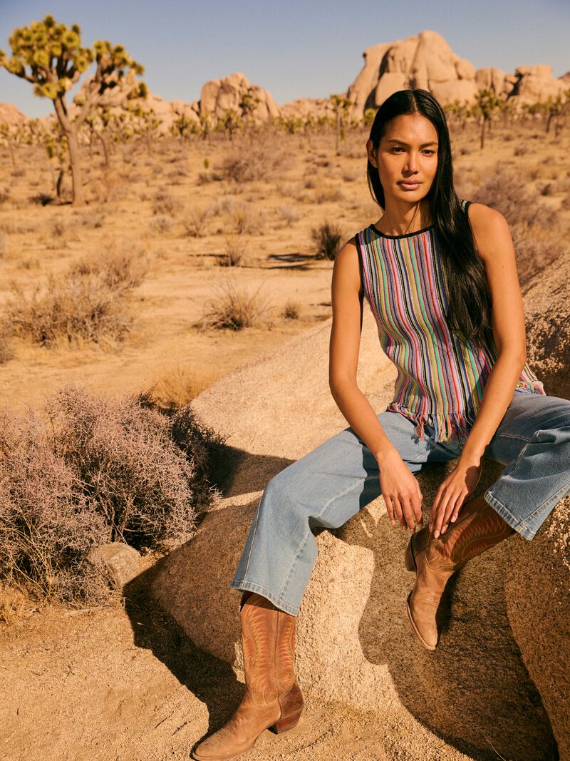 Falling Fringe Sweater Tank