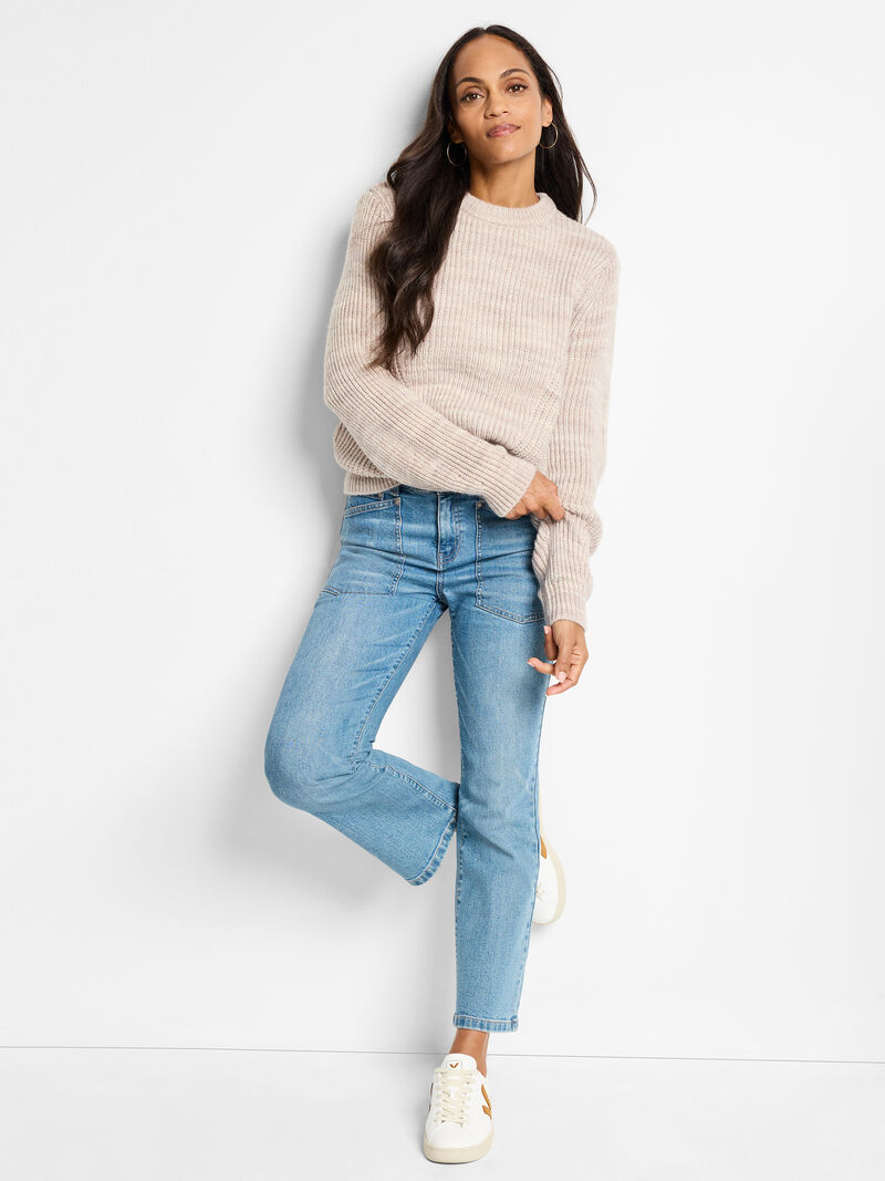 Woman Wears Party Mix Crew Sweater image number 1