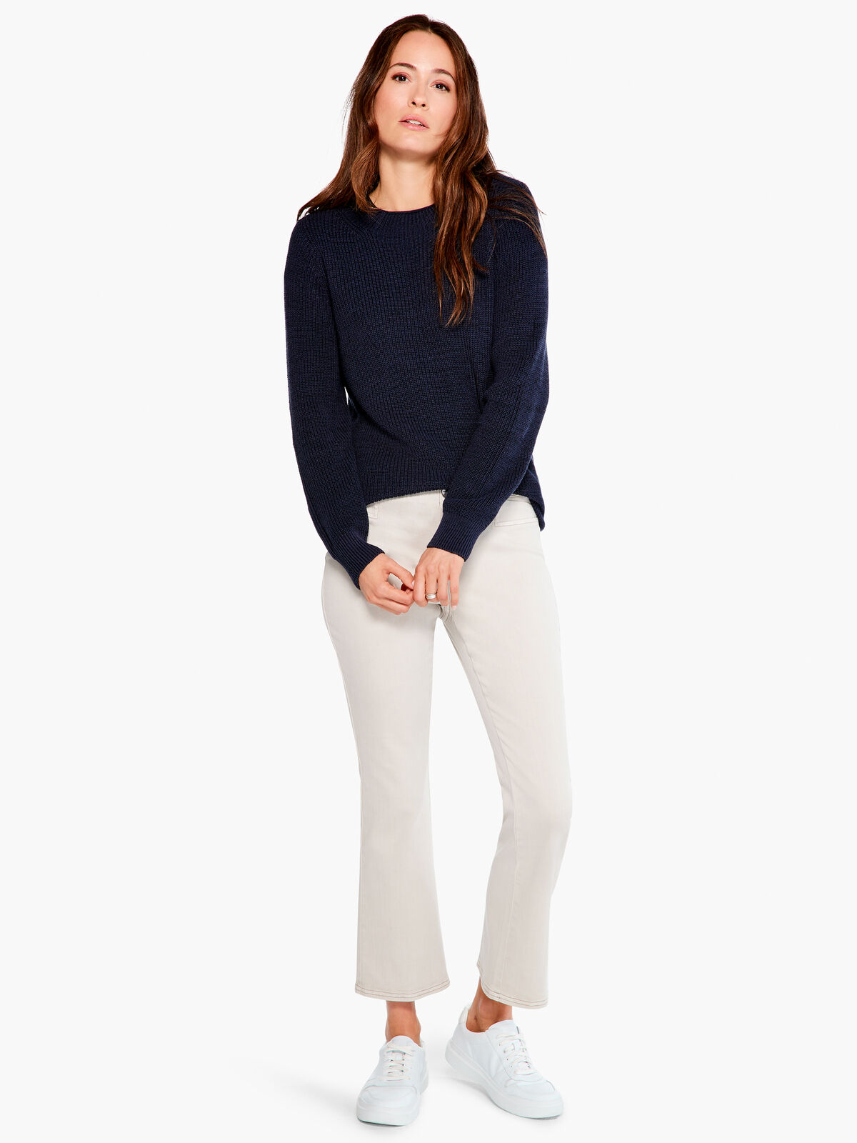 Shaker Knit Crew Neck Sweater