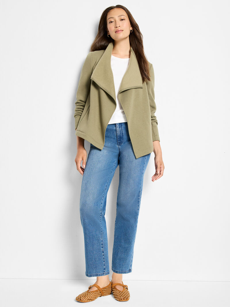 Woman Wears Lounge Around Moto Jacket image number 1