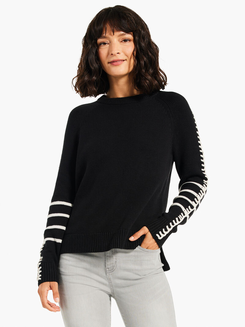 Woman Wears Dashing Down Sweater image number 0