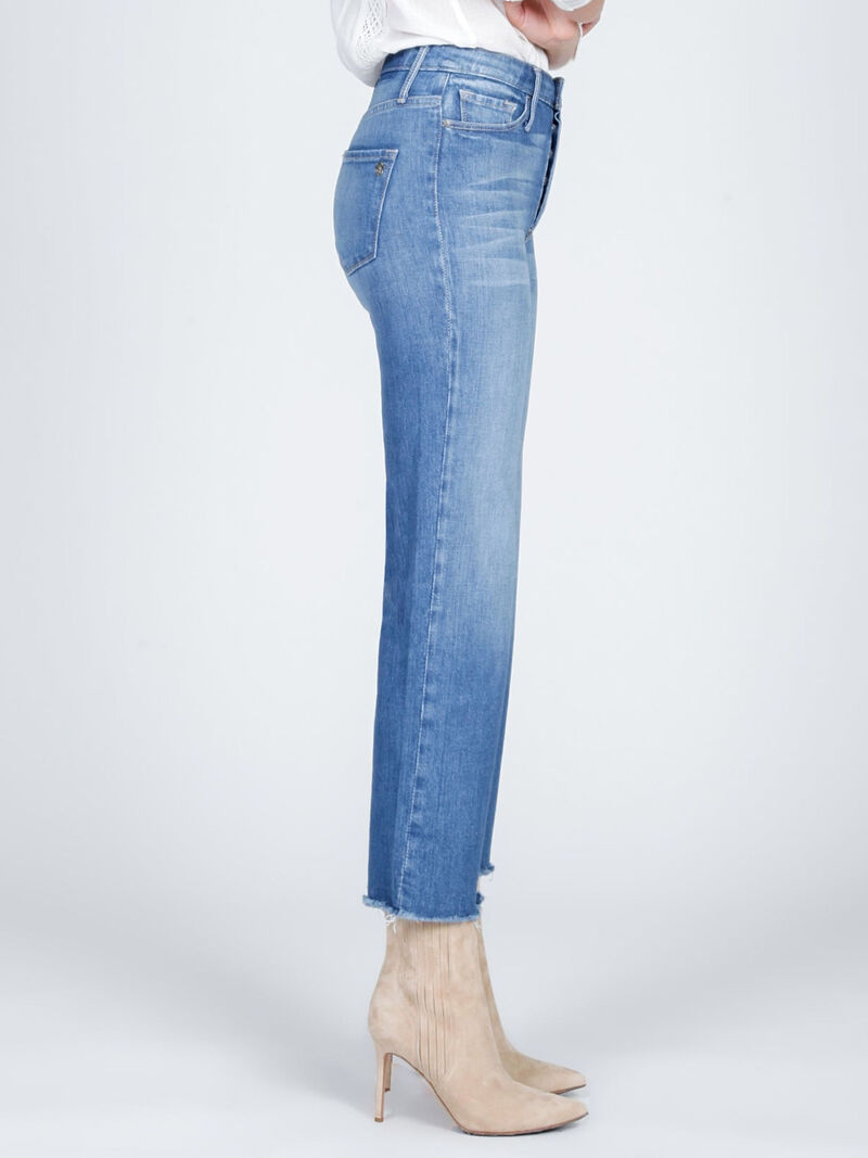 Black Orchid Marisa Relaxed Straight Fray Jeans
