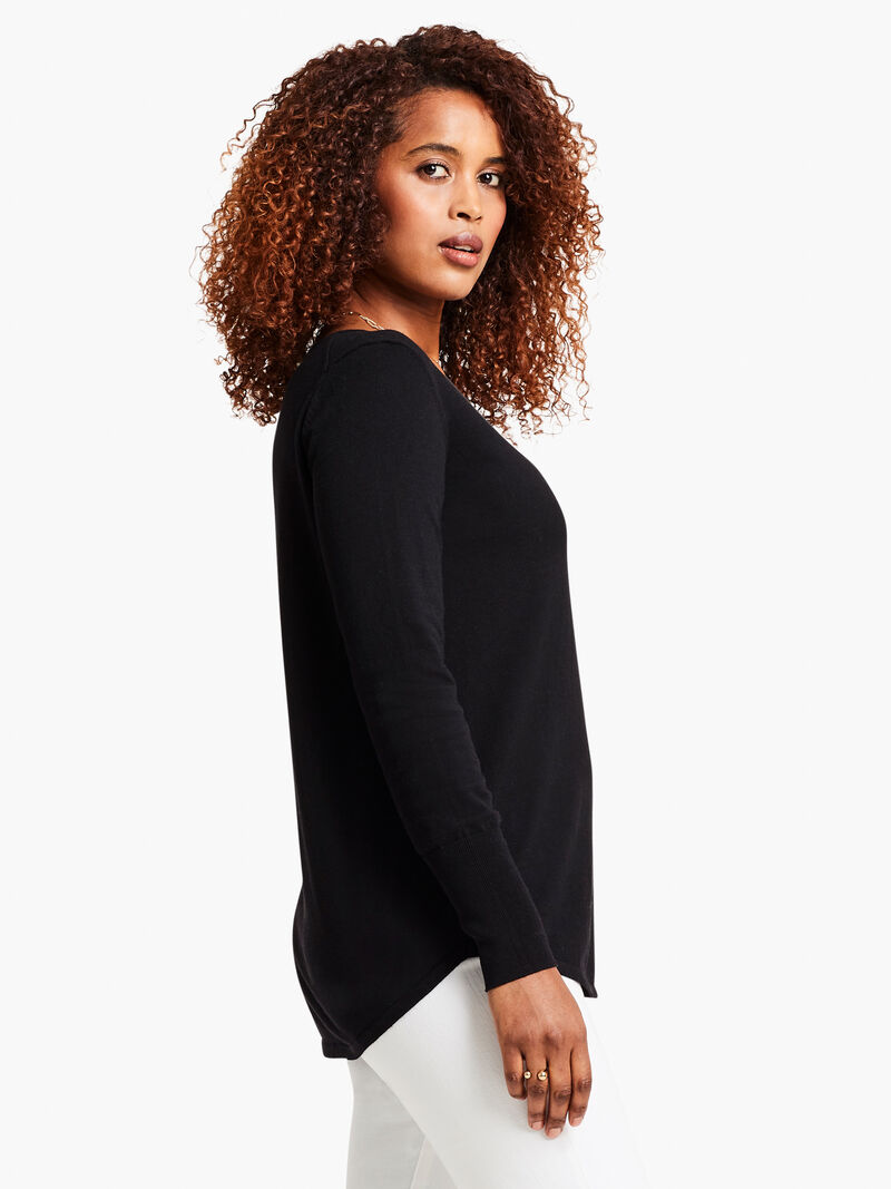 Woman Wears Vital V Neck Sweater image number 1