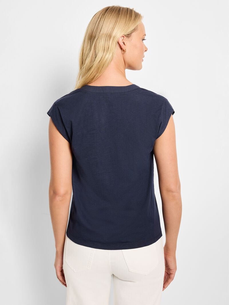 Woman Wears NZT V-Neck Tank image number 2