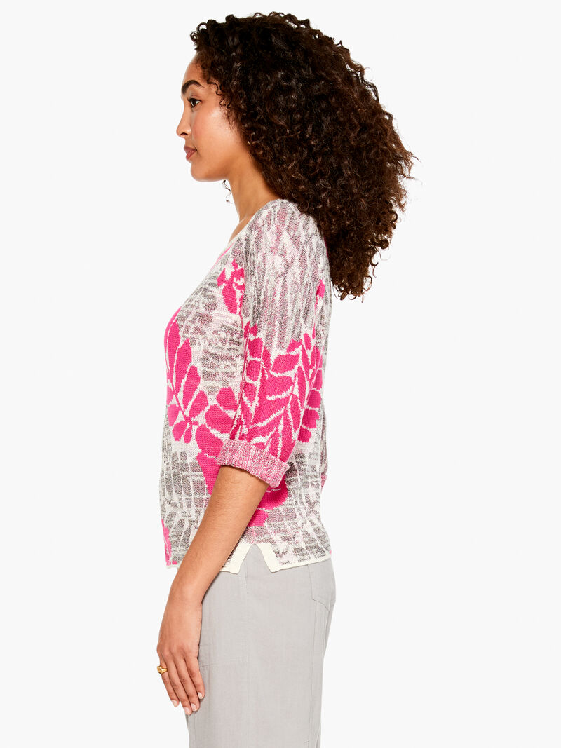 Woman Wears Sunset Stems Sweater image number 2