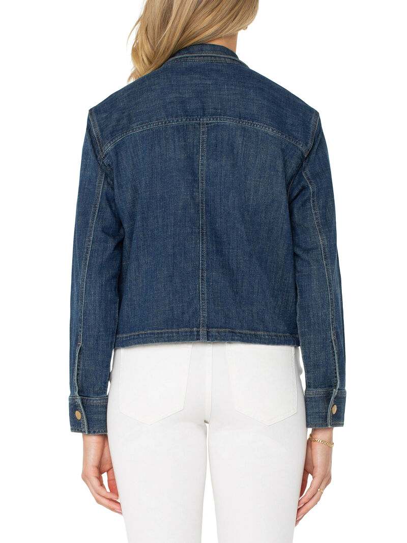 Woman Wears Liverpool - Cropped Cargo Jacket image number 1