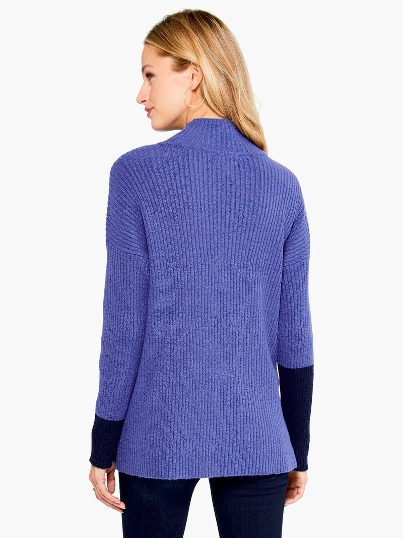 Woman Wears Cozy Up Textured Turtleneck Sweater image number 2