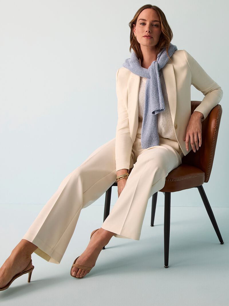 31" Stretch Knit Suiting Lenox Wide-Leg Pant