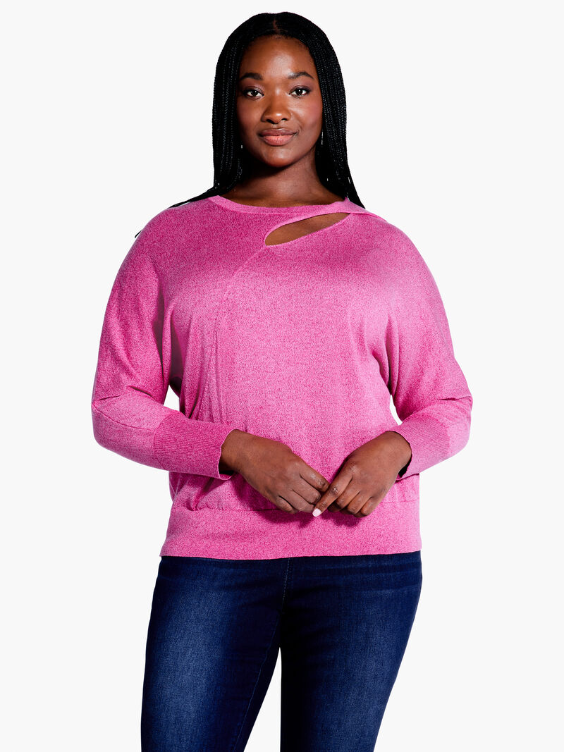 Woman Wears Soft Sleeve Twist Sweater Tee image number 0